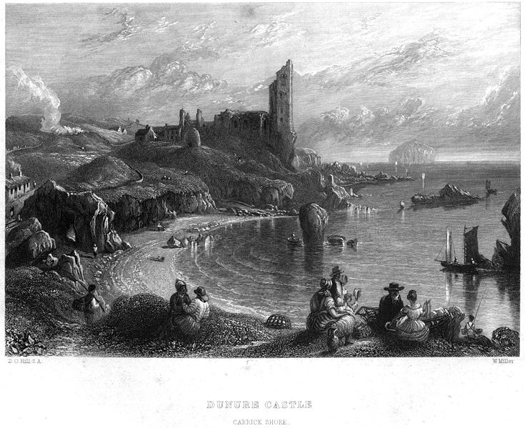 File:Dunure Castle Carrick Shore engraving by William Miller after D O Hill.jpg