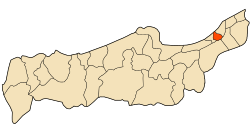 Location of Khemisti within Tipaza Province