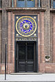 The astrological clock above the entrance, showing the Signs of the Zodiac