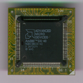 A scan of an AMD Am386™DX-40 mounted on a PGA adapter.