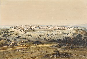Eduard Hildebrandt - Jerusalem vom Ölberg aus (1852).jpg