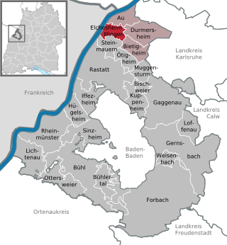 Elhelyezkedése Baden-Württemberg térképén