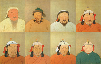 8 of 15 khagans of the Mongol Empire. Emperoryuandinastycollage.jpg