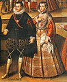 Ana María de Loyola Coya, Marquesa de Santiago de Oropesa, junto a su esposo, Juan Enríquez de Borja.