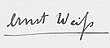 podpis Ernsta Weissa