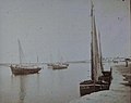 Bateaux dans le port d'Étel en 1913.