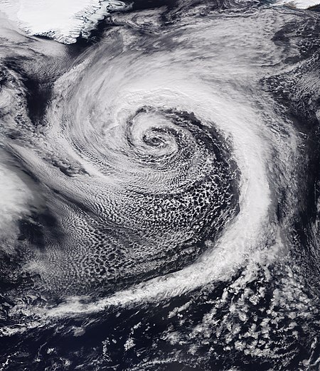 A powerful extratropical cyclone over the North Atlantic Ocean in March 2022 Extratropical Cyclone over North Atlantic 2022-03-20.jpg