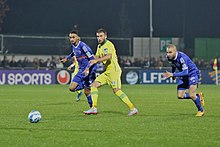 Le FBBP01 évoluant au stade Marcel-Verchère contre le FC Nantes.