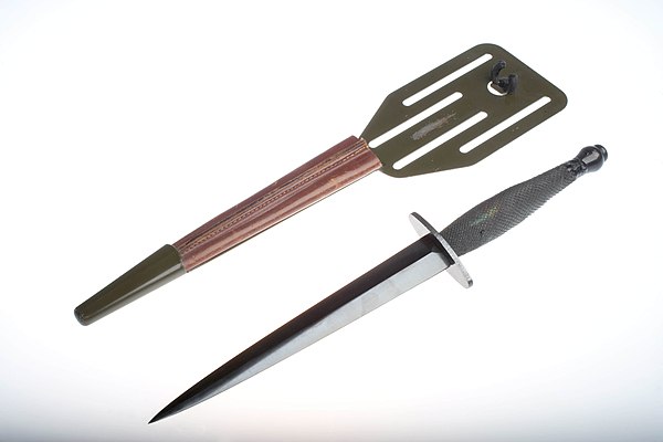OSS knife and its distinctive scabbard (Collection of the CIA Museum)