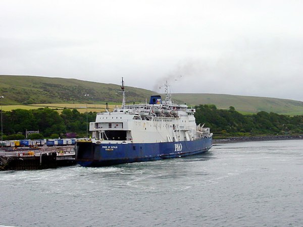 Ferry berthed at Cairnryan