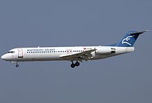 Fokker 100 der Montenegro Airlines