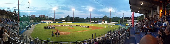 Gianni Falchi Stadium (2011) Fortitudo Baseball Club retires number 33 of Riccardo Matteucci 2011 Bologna 1.jpg