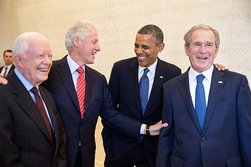 File:Four U.S. presidents in 2013.jpg