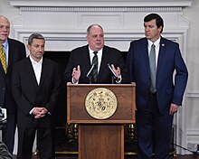 Governor Hogan announces his support for a ban on fracking, 2017 Fracking Press Conference (33341586562).jpg