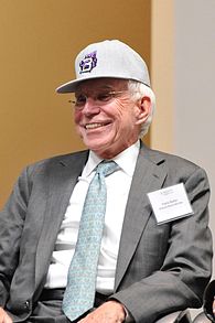 Ambassador Frank Baxter wearing his BHS baseball cap Frank Baxter in BHS Cap.jpg