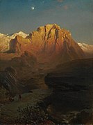 Fritz Bamberger, Abendglühen in der Sierra Nevada, 1863