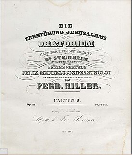 <i>Die Zerstörung Jerusalems</i> (oratorio)