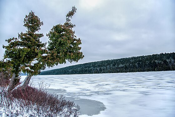 Frozen Lake Superior In Michigan
