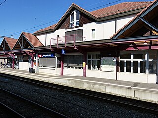 Bahnhof Saignelégier, Bahnseite (2015)