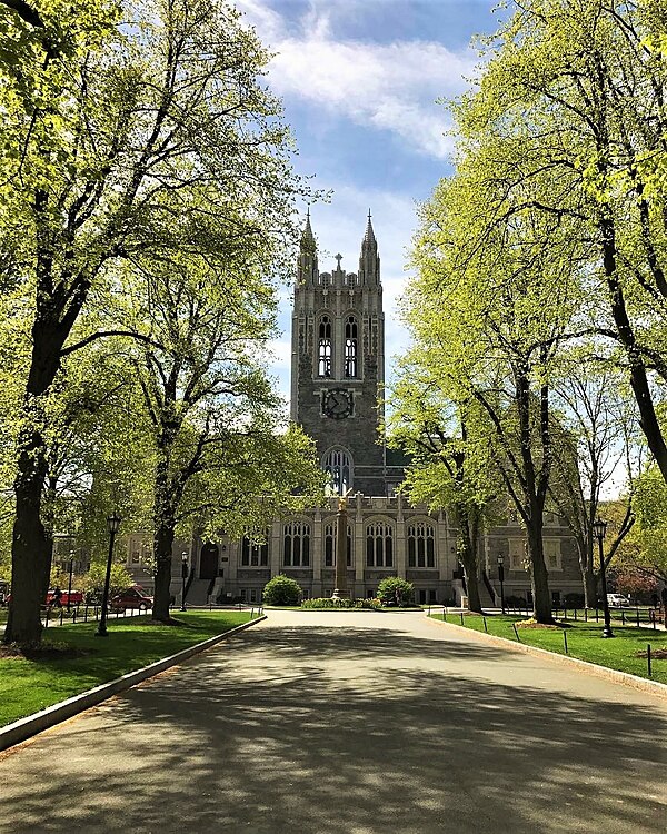 Gasson Hall in spring