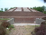 Buddhist remains in a mound