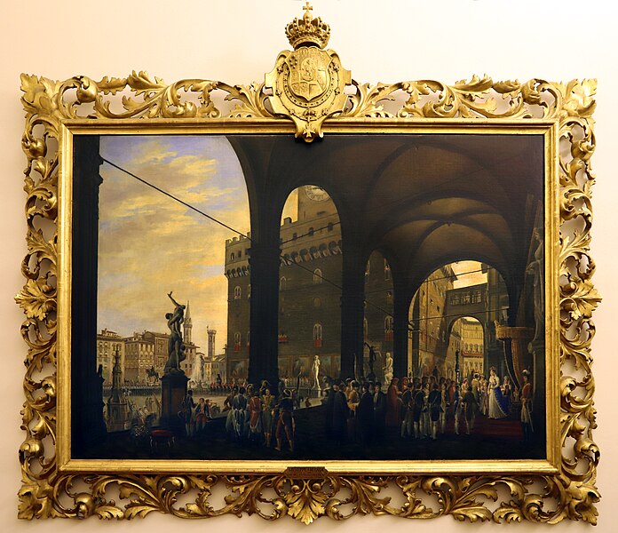 File:Giuseppe gherardi, la festa degli omaggi (in piazza della signoria), 1809.jpg