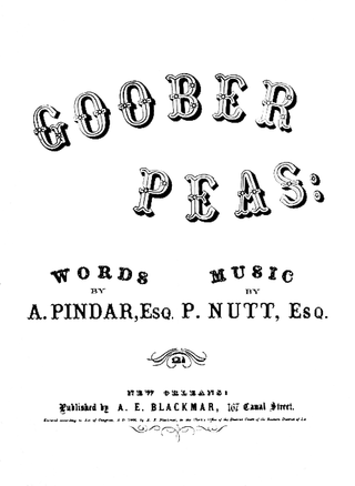 <span class="mw-page-title-main">Goober Peas</span> Traditional folk song of the United States