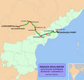 Goutami Express (Kakinada - Lingampalli) Route map.png