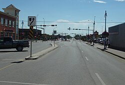 100 Street, looking south from 100 Avenue