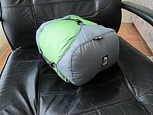 A stuff sack with two quilts inside Granite Gear compression stuff sack (8609262351).jpg