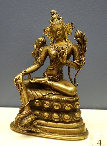 File:Green Tara, Tibet, 12th century AD, bronze with cold gold on face - Fitchburg Art Museum - DSC08839.JPG