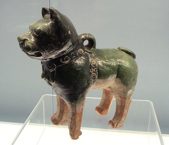 File:Green glazed pottery dog Eastern Han 25CE 220CE.jpg