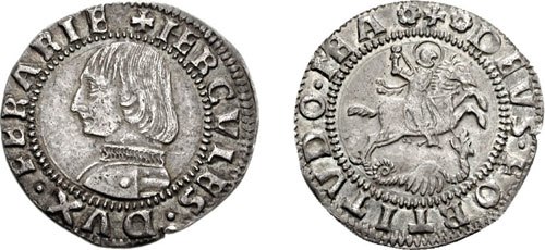 Grosh issued under Ercole I d'Este.