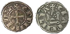 Монета Гильома II Виллардуэна