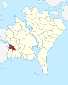 Location of Godsted Sogn in Guldborgsund Municipality