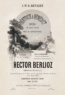 <i>Béatrice et Bénédict</i> 19th-century opéra comique by Hector Berlioz