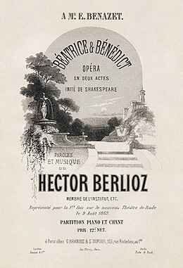 Hector Berlioz, Béatrice et Bénédict score title page - Restoration.jpg