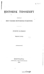 Миниатюра для Файл:Historisk Tidsskrift (Norway), femte række, tredje bind (1916).djvu