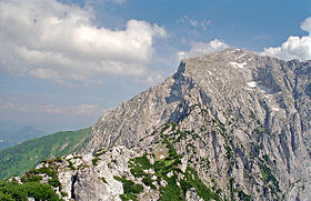 Mannl Ridge ile Hoher Göll.