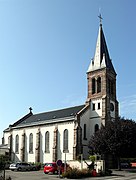 L'église catholique à Horbourg.