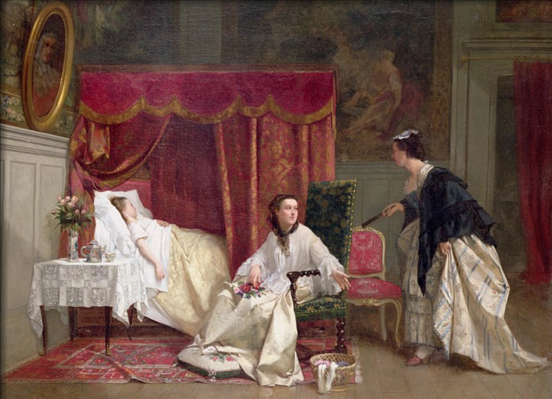 File:Hue, Charles Desire - Welcoming The Visitor - 1867.jpg