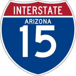 <span class="mw-page-title-main">Interstate 15 in Arizona</span> Section of Interstate Highway in Mohave County, Arizona, United States