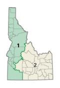 Congresdistricten in Idaho sinds 2003