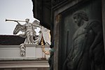 Thumbnail for File:Imperial Palace exterior- angel trumpeter sculpture, fragment. Vienna, Austria, Western Europe.jpg