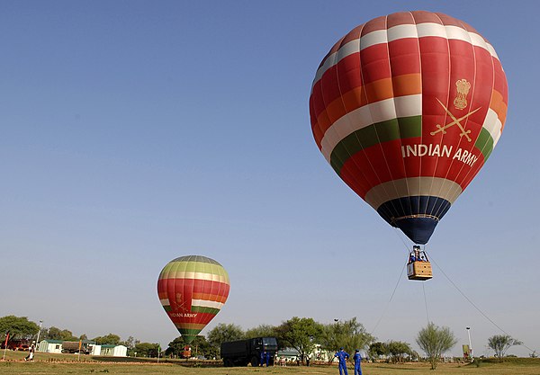 Hot air balloons manufactured at OEF Hazratpur