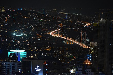 Night View of the 15 July Martyrs Bridge