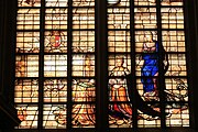 English: Detail of the stained-glass window number 23 in the Sint Janskerk at Gouda, Netherlands: Bottom - "Margaret of Parma"