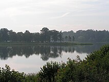 Lubstowskie Lake in the distance, Gmina Sompolno