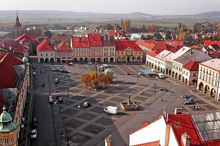 Jičín : place Wallenstein.