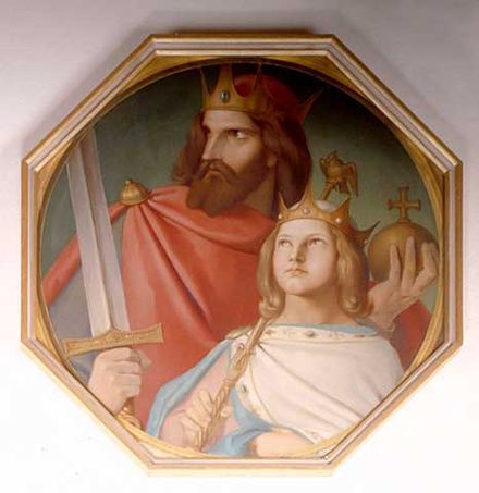 Arnulf of Carinthia and Louis the Child by Johann Jakob Jung (1840).